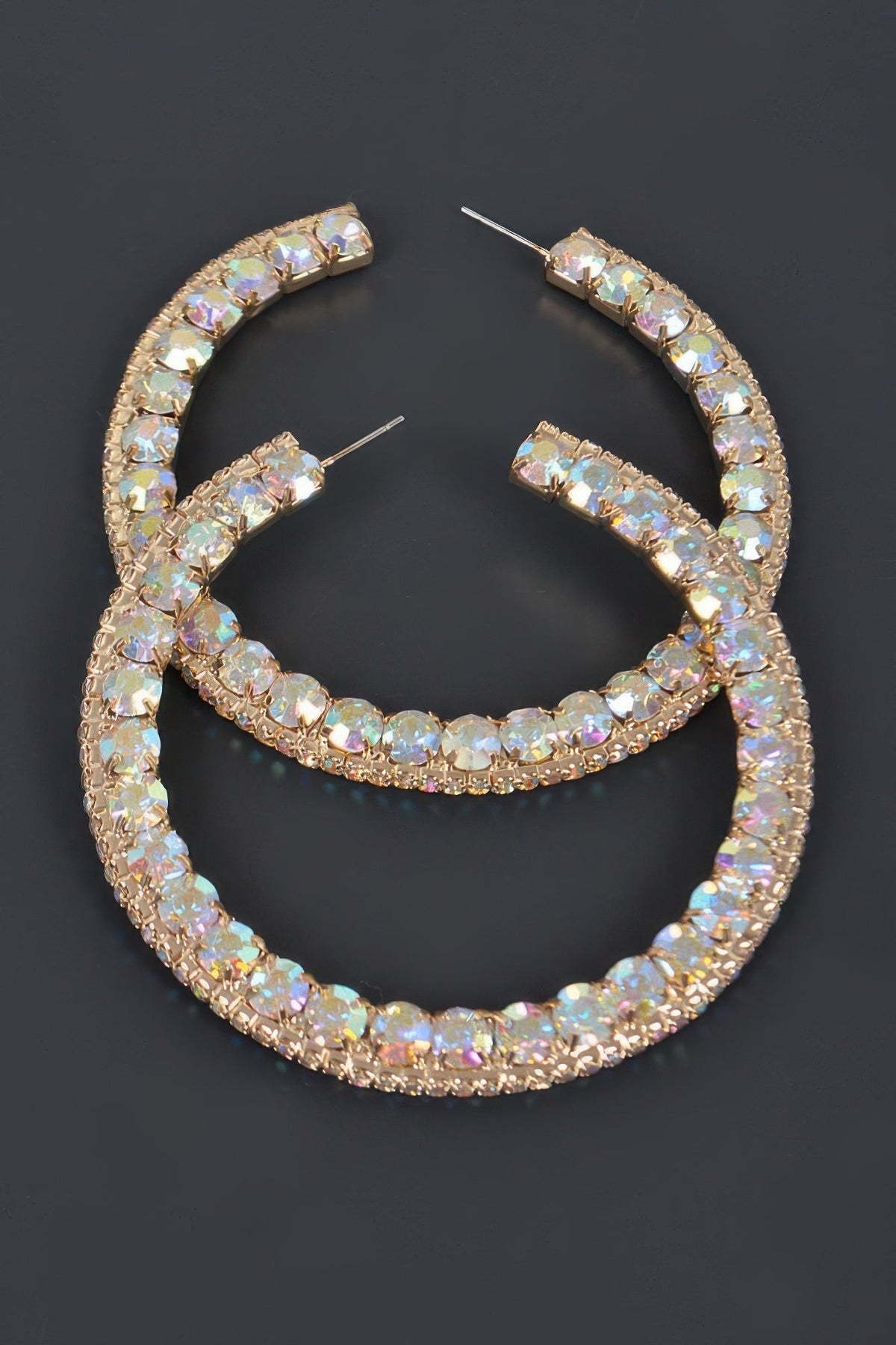 60mm Rhinestone Hoop Earring