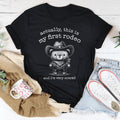 Country Humor Graphic T-Shirt – "Actually This Is My First Rodeo And I'm Very Scared"