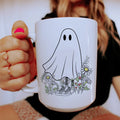 Boho Ghost Ceramic Mug 15 oz