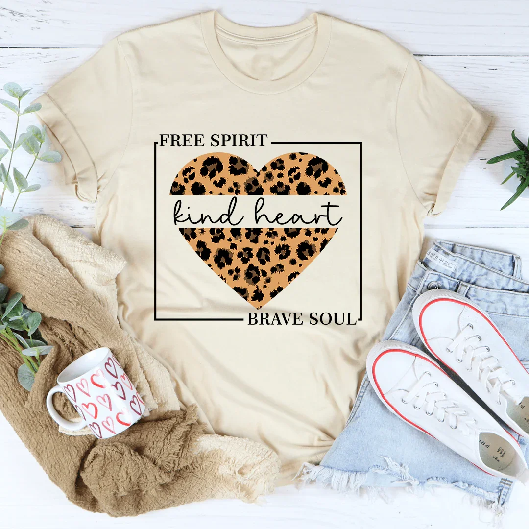 Free Spirit Kind Heart Brave Soul Tee
