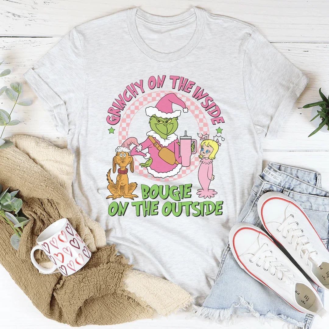 Grinchy On The Inside Bougie On The Outside Tee