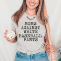 Moms Against White Baseball Pants Tee