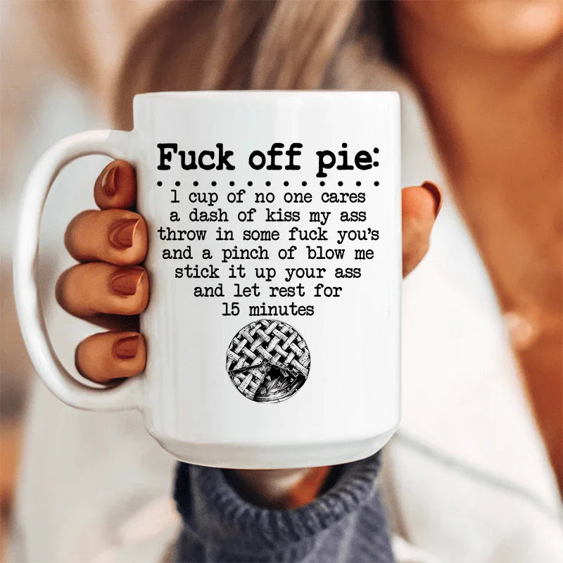 Pie Recipe Ceramic Mug 15 oz