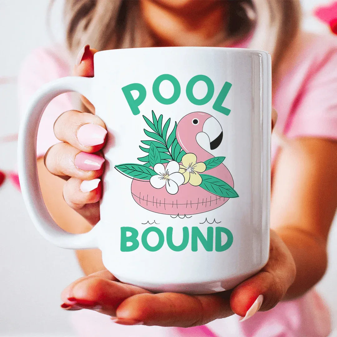 Pool Bound Ceramic Mug 15 oz