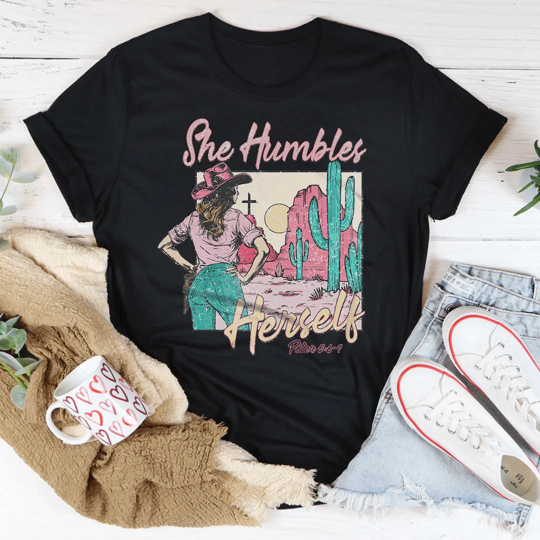 She Humbles Herself Cowgirl Tee