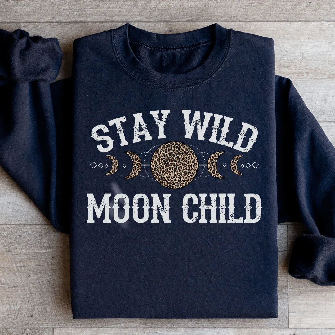 Stay Wild Moon Child Leopard Sweatshirt