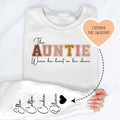 This Aunt Wears Her Heart On Her Sleeve Custom Sweatshirt