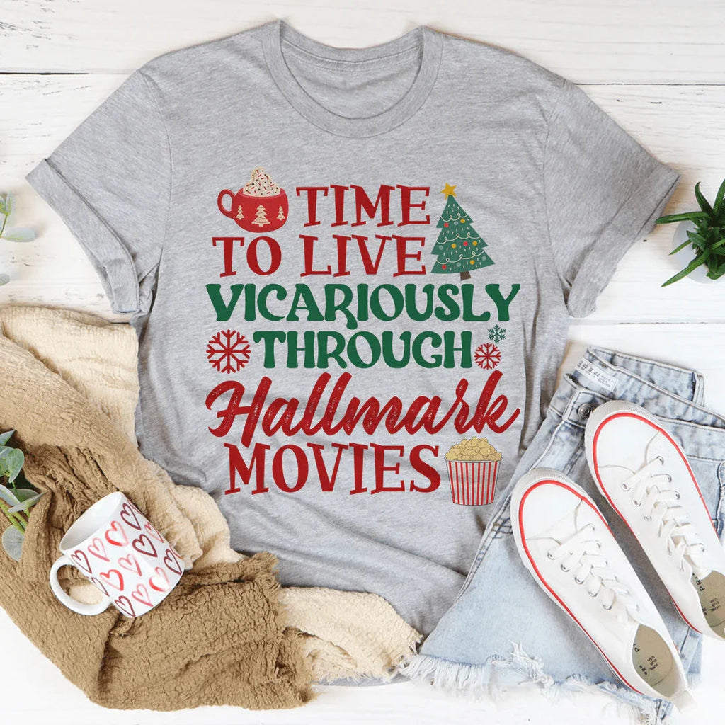 Time to Live Vicariously Christmas Tee