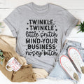 Cheeky Nursery Rhyme Twist Top – "Twinkle Twinkle Little Snitch" Graphic Tee
